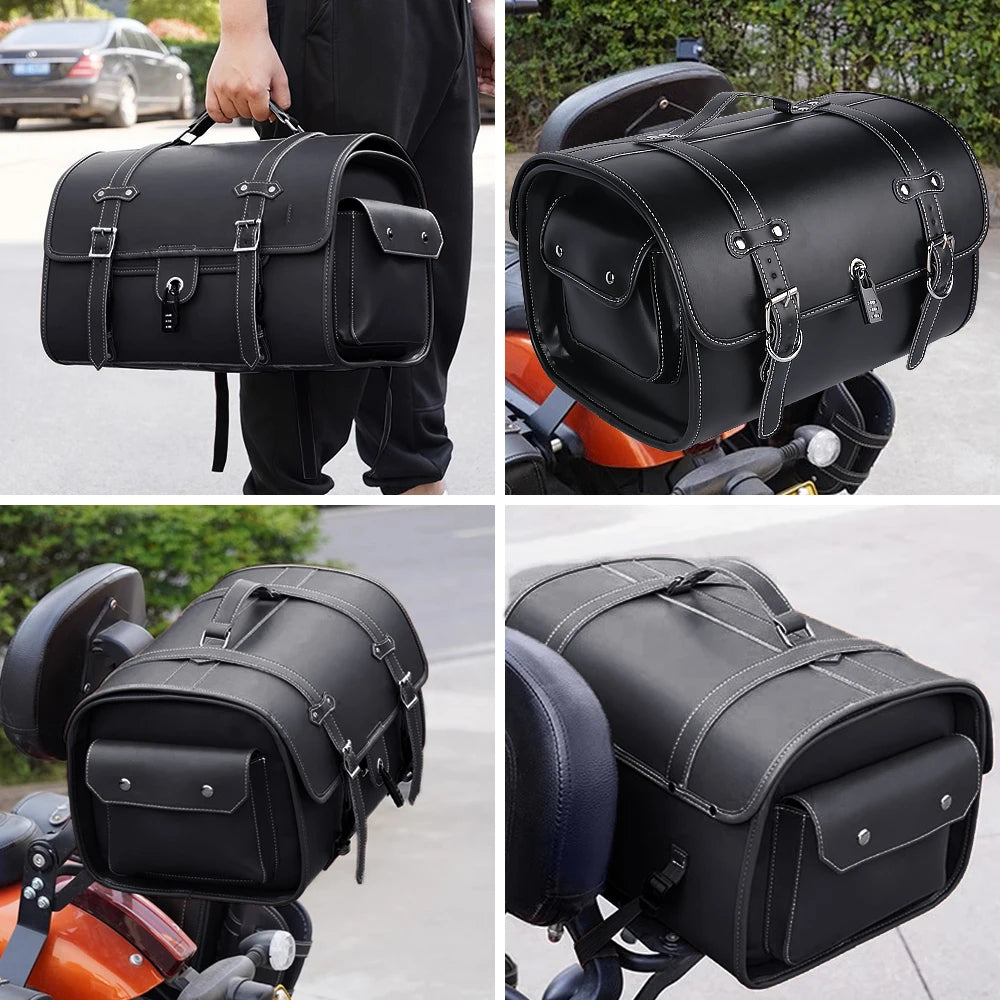 Sacoche de Selle Grande Capacité - Antivol à Combinaison & Porte-Bouteille