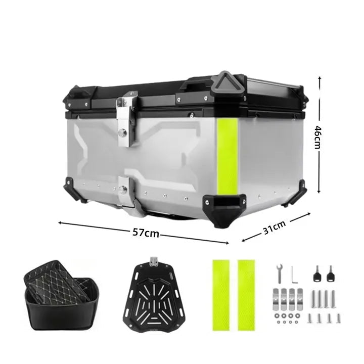 Top Case Moto Aluminium 65L – Étanche & Ultra Résistant