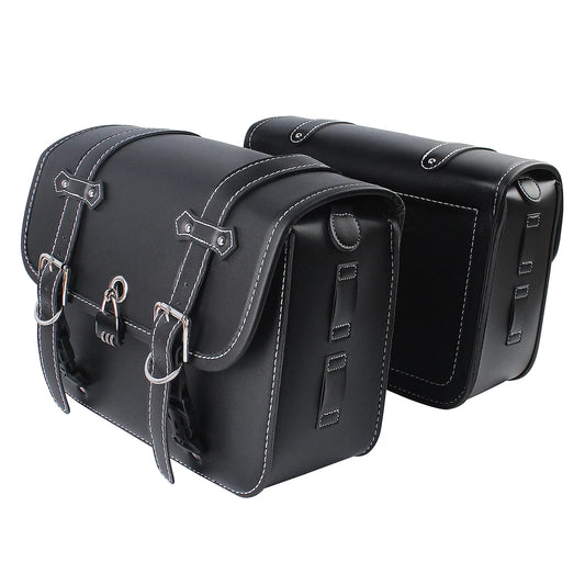 Sacoches Cavalières Moto Vintage – Cuir Synthétique & Serrure Sécurisée