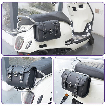 Sacoche Cavalière Moto en Similicuir - Fermeture à Combinaison & Fixation Universelle