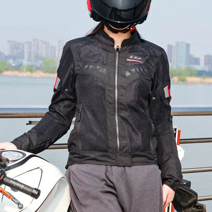 Veste Moto Femme 4 Saisons – Protections Amovibles