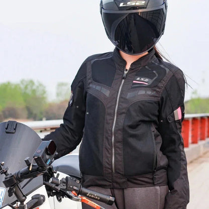 Veste Moto Femme 4 Saisons – Protections Amovibles
