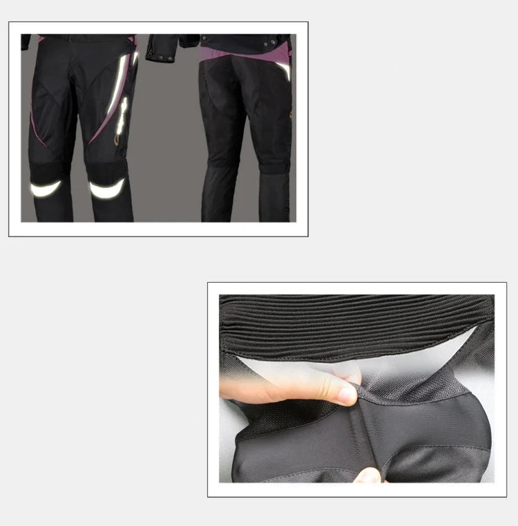 Pantalon Moto Femme Imperméable - Confort & Protections Amovibles