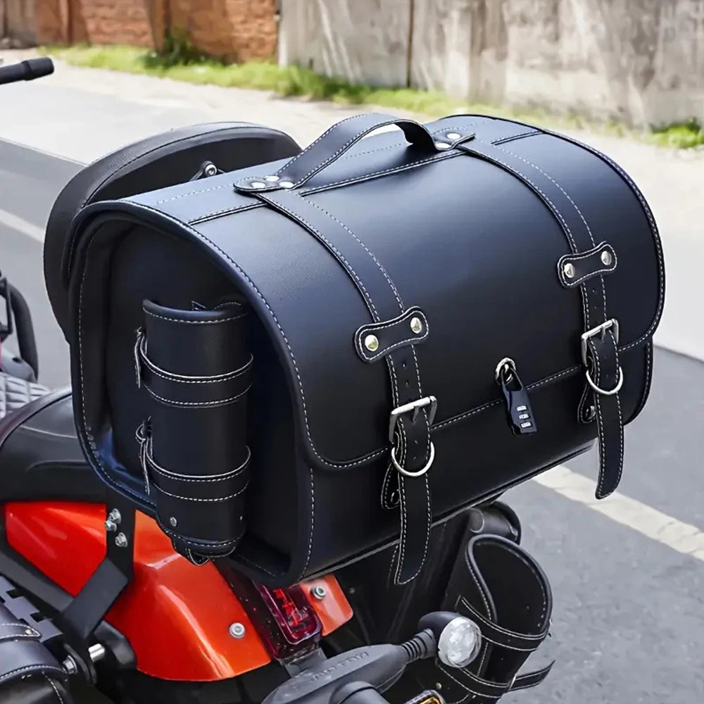 Sacoche de Selle Grande Capacité - Antivol à Combinaison & Porte-Bouteille