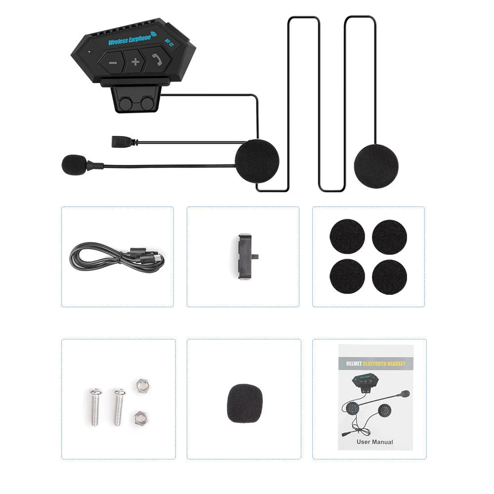 Intercom Moto Bluetooth Universel – Audio HD & Double Connexion