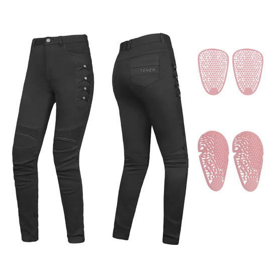 Pantalon Moto Femme Renforcé - Style Slim & Protections Amovibles
