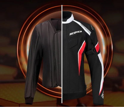 Veste Moto Homme Mi-Saison – Doublure Thermique & Protections Amovibles