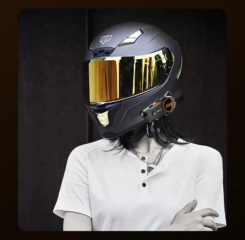 Intercom Moto Bluetooth - Audio HD & Réduction de Bruit