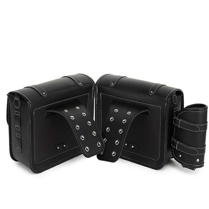 Sacoches Cavalières Moto Vintage – Cuir Synthétique & Serrure Sécurisée