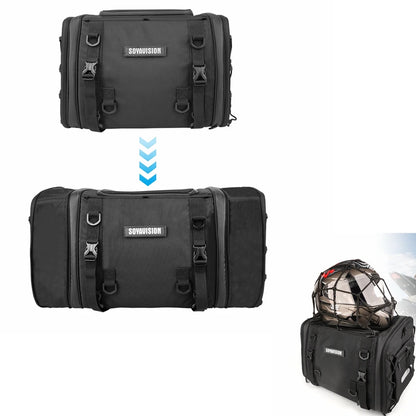 Sacoche de Selle Moto Extensible & Étanche - 40L à 60L + Housse de Pluie Offerte