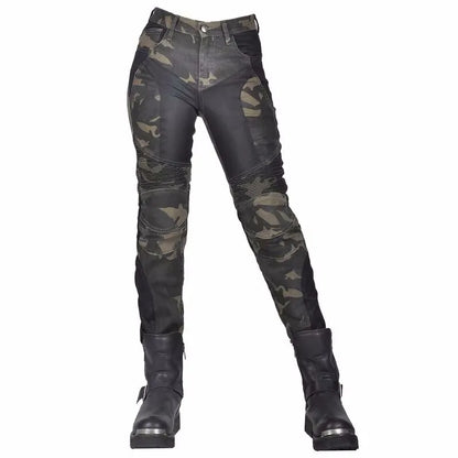 Pantalon Moto Femme Renforcé – Style Urbain & Protections Amovibles
