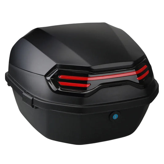 Top Case Moto Grande Capacité - Antivol à Clé & Feux Arrière
