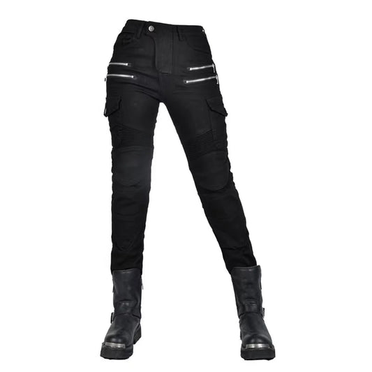 Pantalon Moto Femme Renforcé – Style Urbain & Protections Amovibles