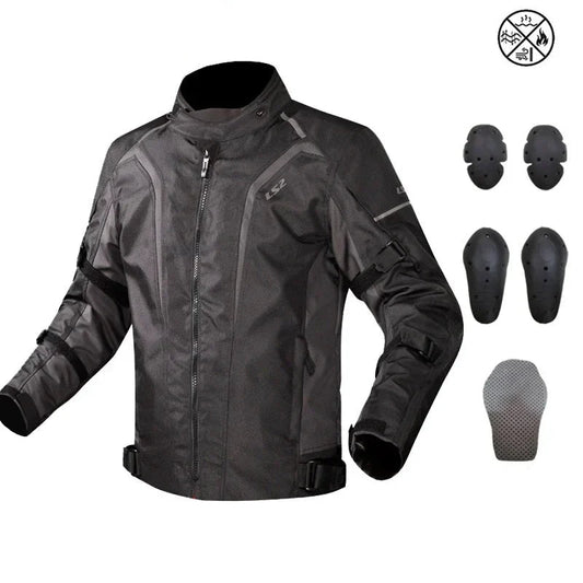Veste Moto Homme Imperméable – Doublure Amovible & Protections Incluses