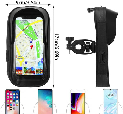 Support Smartphone Moto Étanche – Rotation 360° & Rangement Intégré