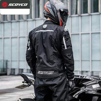 Veste Moto Homme Mi-Saison – Doublure Thermique & Protections Amovibles