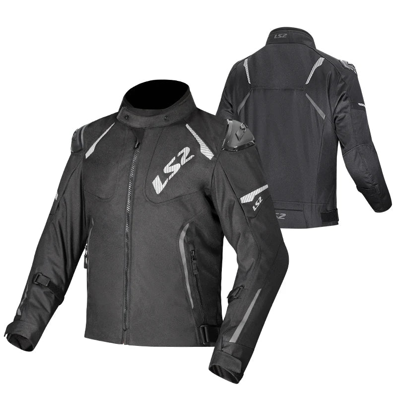 Veste Moto Homme Imperméable Toutes Saisons – Doublure Chaude Amovible & Protections Incluses