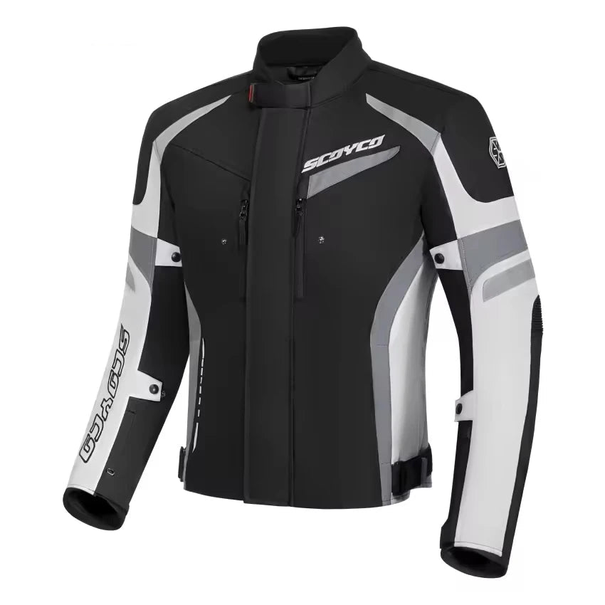 Veste Moto Homme Mi-Saison – Doublure Thermique & Protections Amovibles
