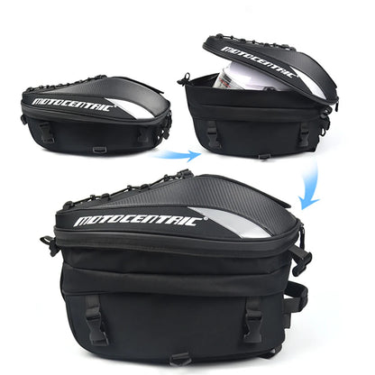 Sacoche de Selle Moto Étanche - Extensible & Porte-Casque Intégré