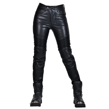 Pantalon Moto Femme Slim Style Cuir – Confort & Protections Amovibles