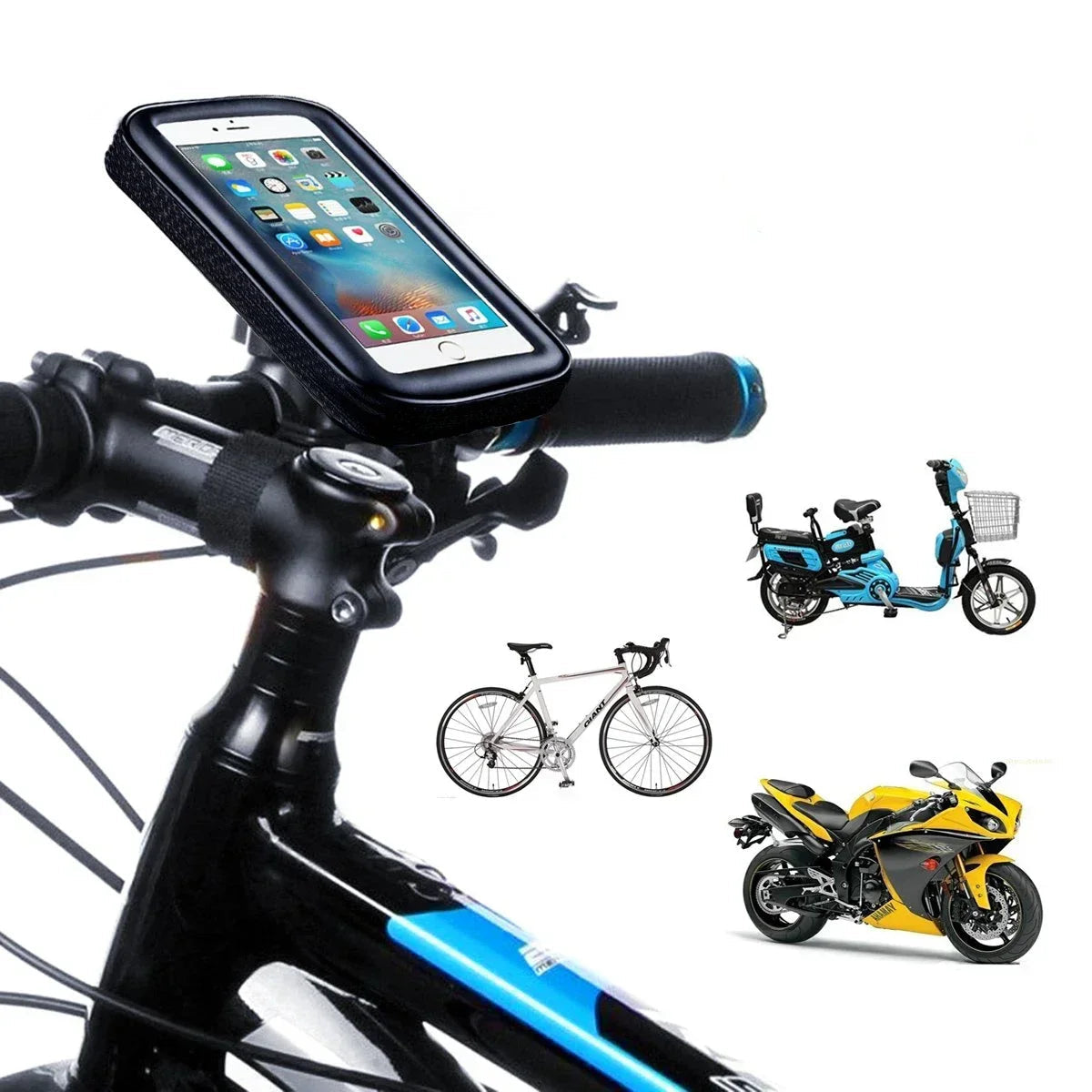 Support Smartphone Moto Étanche – Fixation Guidon Universelle & Écran Tactile