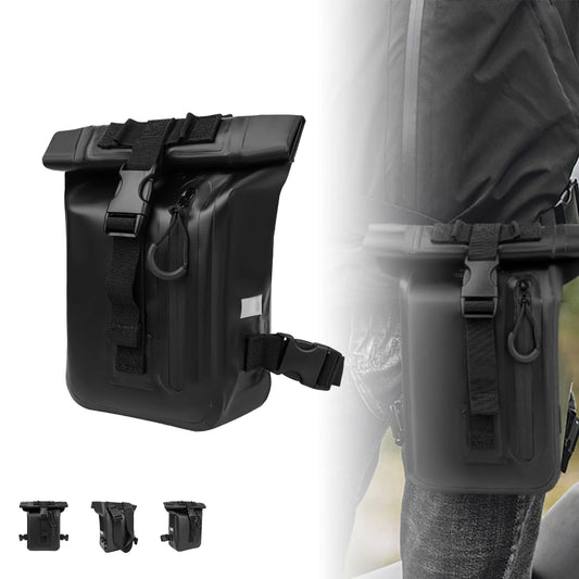 Sacoche de Jambe Moto Étanche – Grande Capacité & Fermeture Roll-Top
