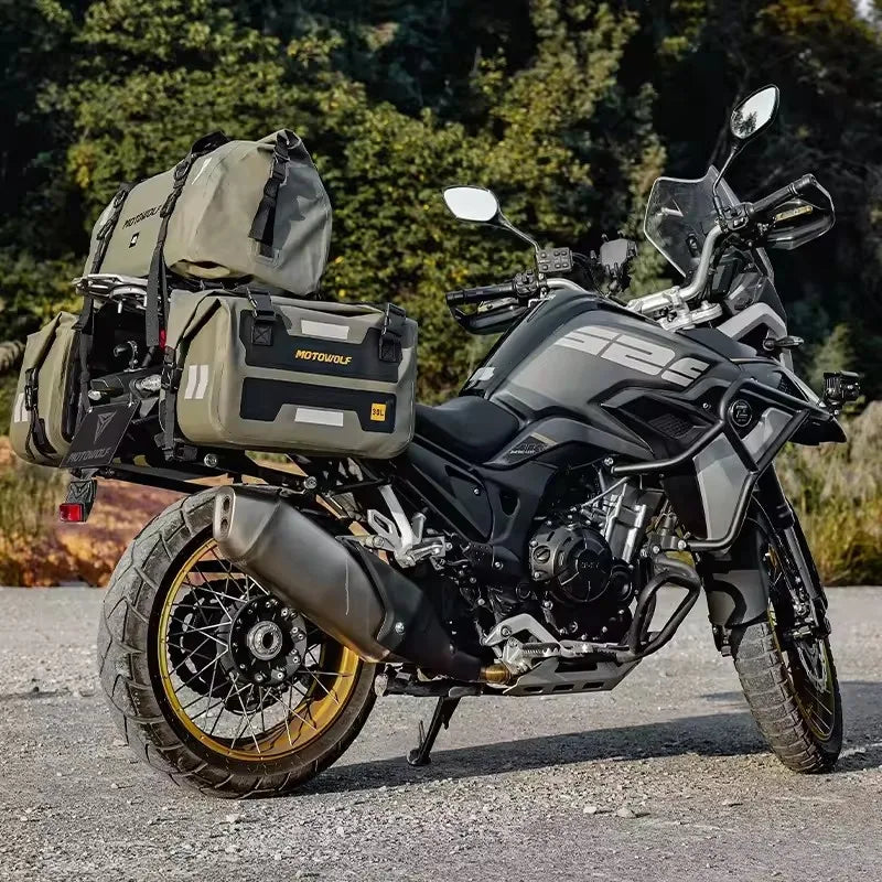 Sacoches Cavalières Moto 60L - Bandes Réfléchissantes