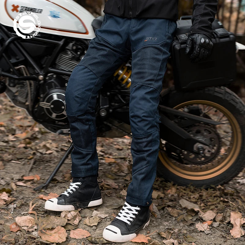 Pantalon Moto Homme Respirant – Protections Incluses & Confort Renforcé