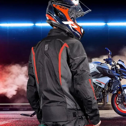 Veste Moto Homme Imperméable – Doublure Amovible & Protections Incluses