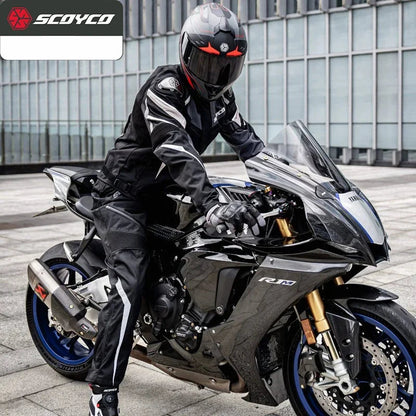 Veste Moto Homme Mi-Saison – Doublure Thermique & Protections Amovibles