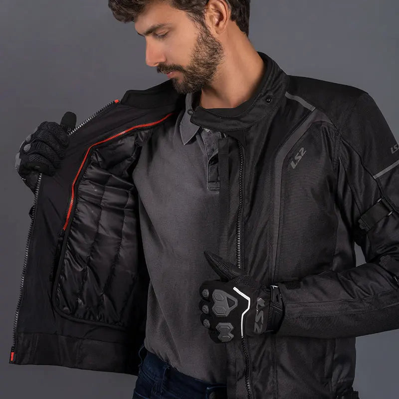 Veste Moto Homme Imperméable – Doublure Amovible & Protections Incluses