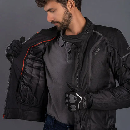 Veste Moto Homme Imperméable – Doublure Amovible & Protections Incluses