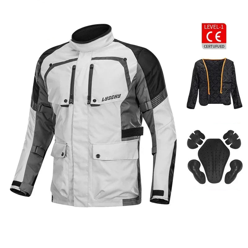 Veste Moto Homme Polyvalente – Imperméable & Prédisposée Protections