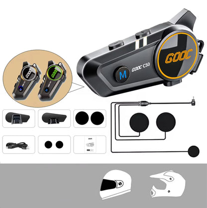 Intercom Moto Bluetooth - Audio HD & Réduction de Bruit