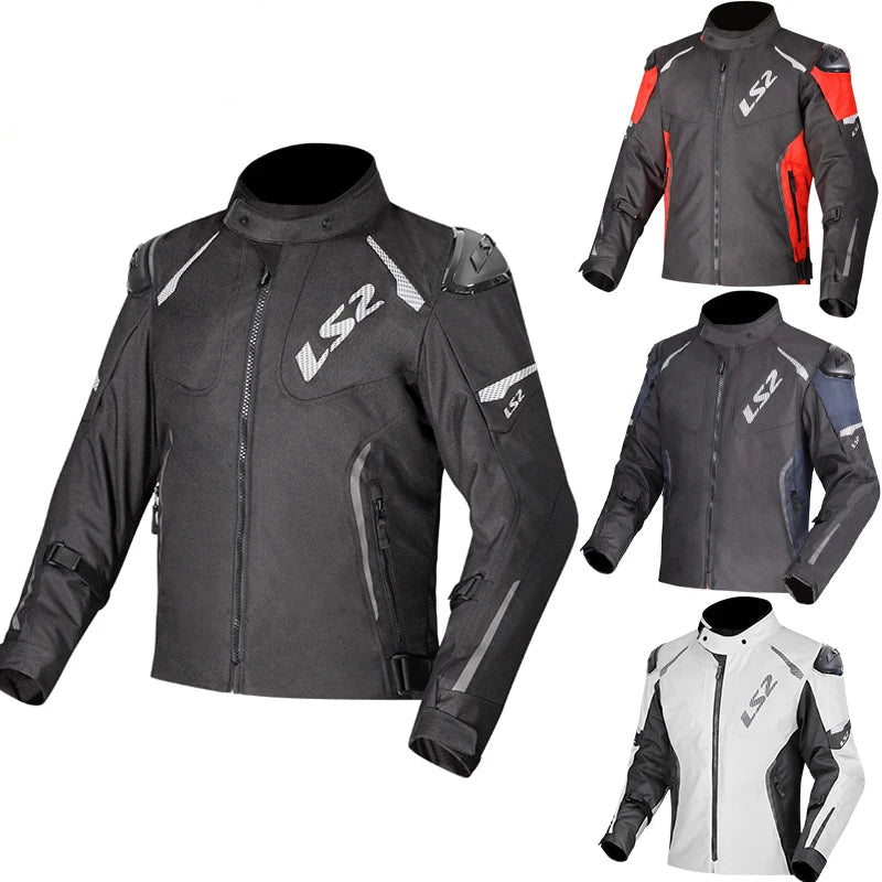 Veste Moto Homme Imperméable Toutes Saisons – Doublure Chaude Amovible & Protections Incluses