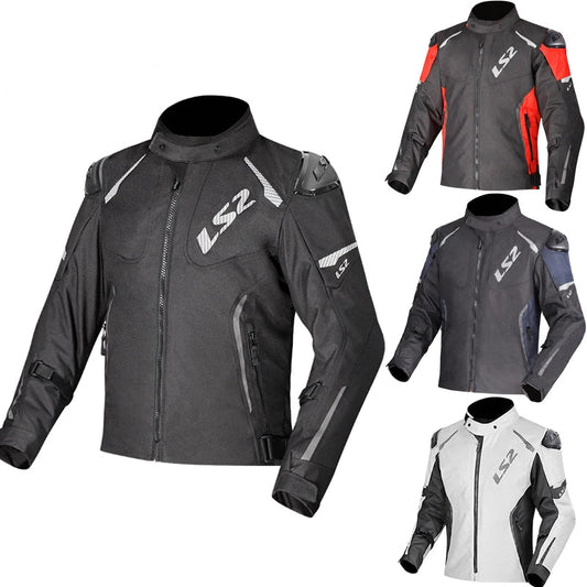 Veste Moto Homme Imperméable Toutes Saisons – Doublure Chaude Amovible & Protections Incluses