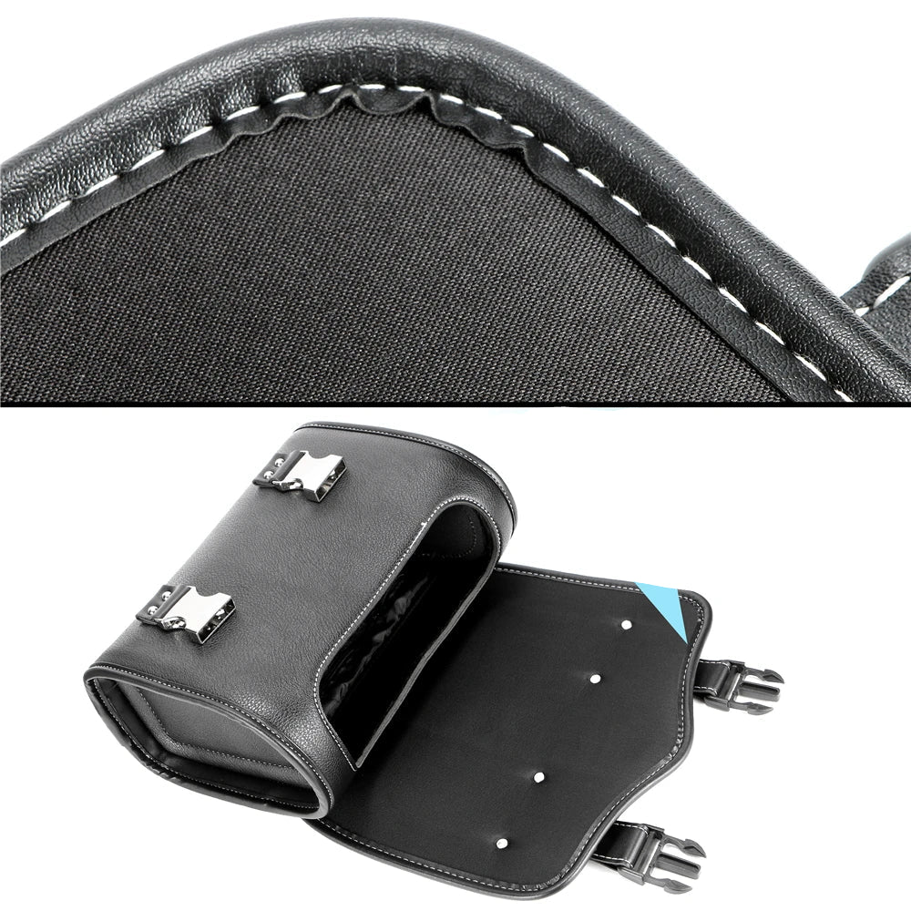 Sacoche Cavalière Moto en Similicuir - Grande Capacité & Fixation Universelle