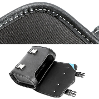 Sacoche Cavalière Moto en Similicuir - Grande Capacité & Fixation Universelle
