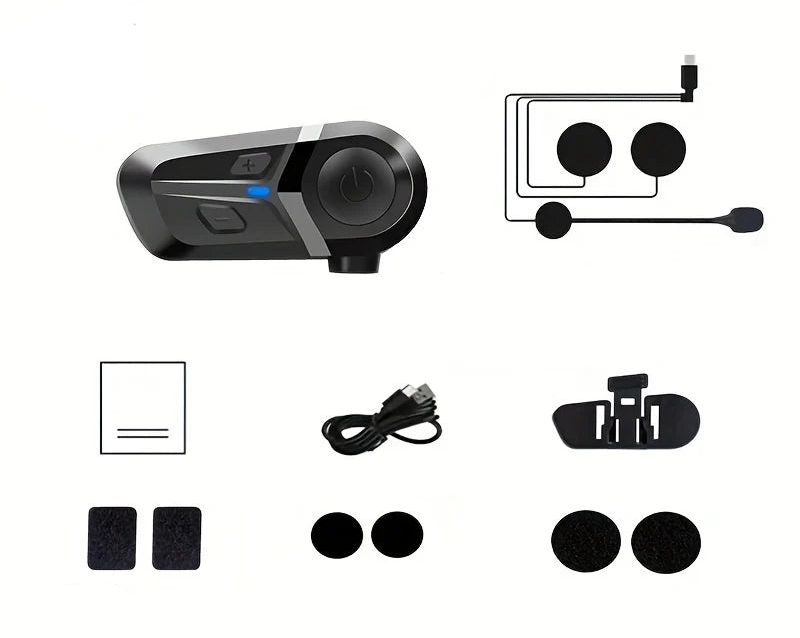 Intercom Moto Bluetooth Universel – Audio HD & Appels Mains Libres