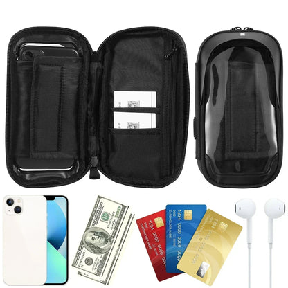 Support Smartphone Moto Étanche – Rotation 360° & Rangement Intégré