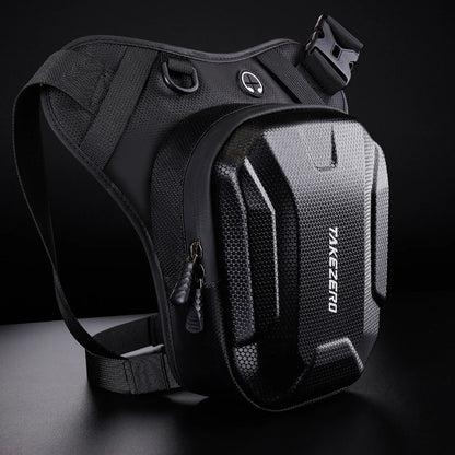 Sacoche de Jambe Moto Rigide – Étanche, Compact & Réfléchissant