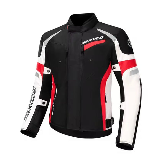 Veste Moto Homme Mi-Saison – Doublure Thermique & Protections Amovibles