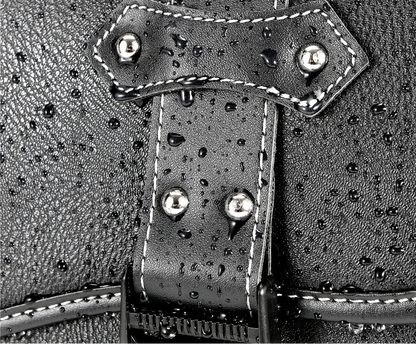Sacoche Cavalière Moto en Similicuir - Grande Capacité & Fixation Universelle