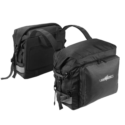 Sacoches Cavalières Moto 50L Étanches - Grande Capacité & Bandes Réfléchissantes
