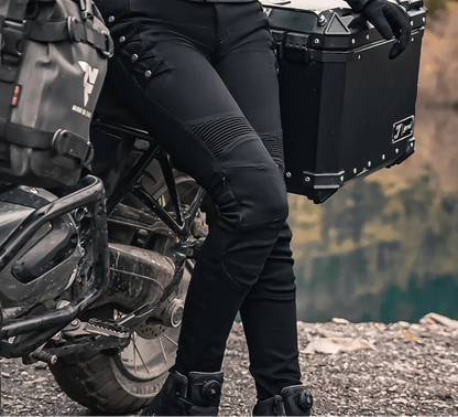 Pantalon Moto Femme Renforcé - Style Slim & Protections Amovibles