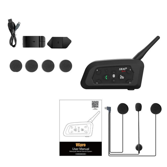 Intercom Moto Bluetooth - Longue Autonomie & Étanche