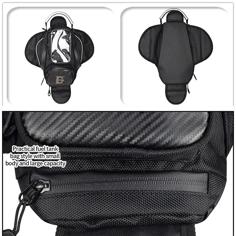 Sac de Réservoir Moto Grande Capacité – Écran Tactile & Fixation Sécurisée