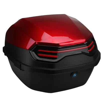 Top Case Moto Grande Capacité - Antivol à Clé & Feux Arrière