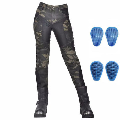 Pantalon Moto Femme Renforcé – Style Urbain & Protections Amovibles