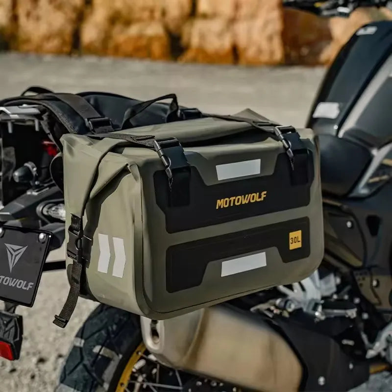 Sacoches Cavalières Moto 60L - Bandes Réfléchissantes